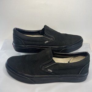 VANS Authentic Slip On Canvas Black Unisex Size 8 Men/ Size 9.5 Women